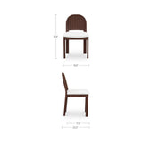 Emil Cream/Natural Walnut Dining Chair (Set of 2) by MOES at Eve Furniture