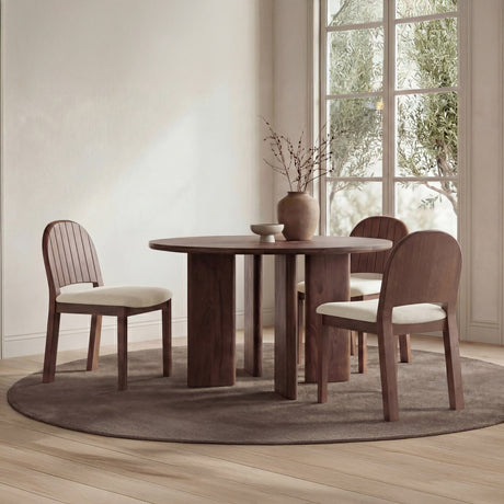 Emil Cream/Natural Walnut Dining Chair (Set of 2) by MOES at Eve Furniture
