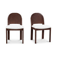 Emil Cream/Natural Walnut Dining Chair (Set of 2) by Moe's Home at Eve Furniture