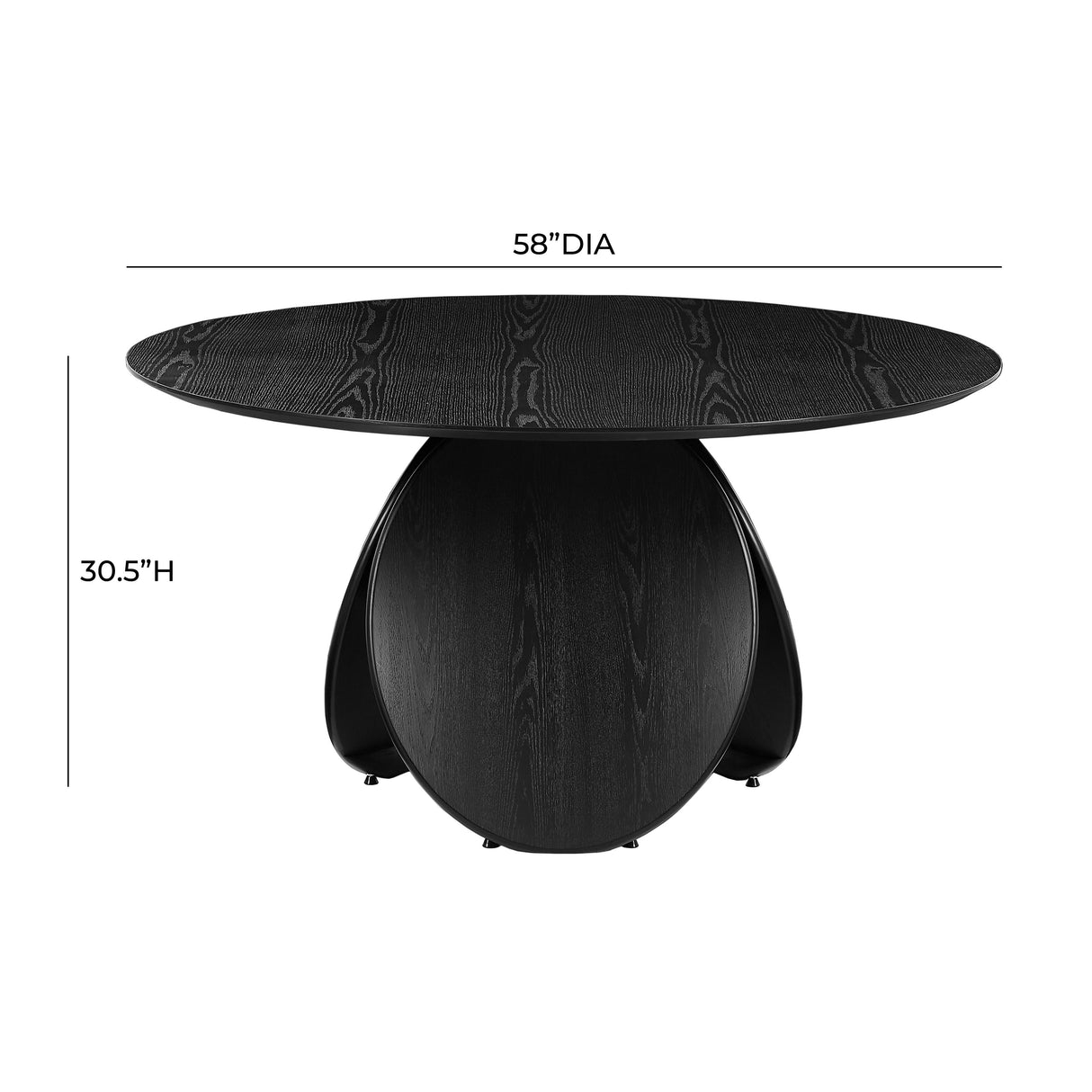 Emil Oak 58" Round Dining Table by TOV Furniture at Eve Furniture