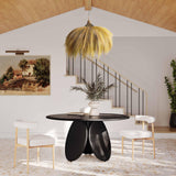 Emil Oak 58" Round Dining Table by TOV Furniture at Eve Furniture