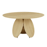 Emil Oak 58" Round Dining Table by TOV Furniture at Eve Furniture