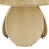 Emil Oak 58" Round Dining Table by TOV Furniture at Eve Furniture