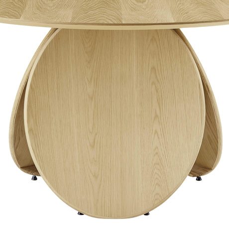 Emil Oak 58" Round Dining Table by TOV Furniture at Eve Furniture