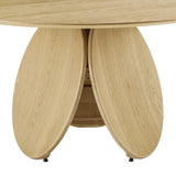 Emil Oak 58" Round Dining Table by TOV Furniture at Eve Furniture