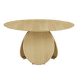 Emil Oak 58" Round Dining Table by TOV Furniture at Eve Furniture