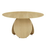 Emil Oak 58" Round Dining Table by TOV Furniture at Eve Furniture