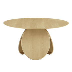 Emil Oak 58" Round Dining Table by TOV Furniture at Eve Furniture