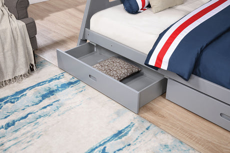 Emilee Gray Twin/Full Bunk Bed by Furniture of America at Eve Furniture