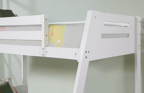 Emilee White Twin/Full Bunk Bed by Furniture of America at Eve Furniture