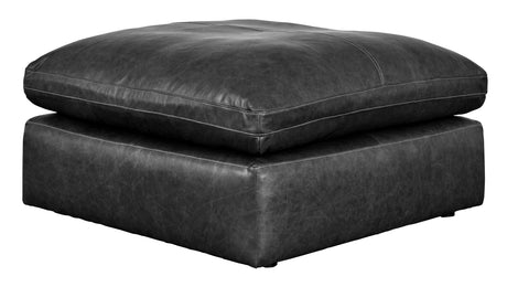 Emilia Black Leather 2-Piece Modular Loveseat by Ashley at Eve Furniture