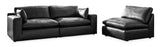 Emilia Black Leather 3-Piece Leather Modular Sectional Sofa by Ashley at Eve Furniture