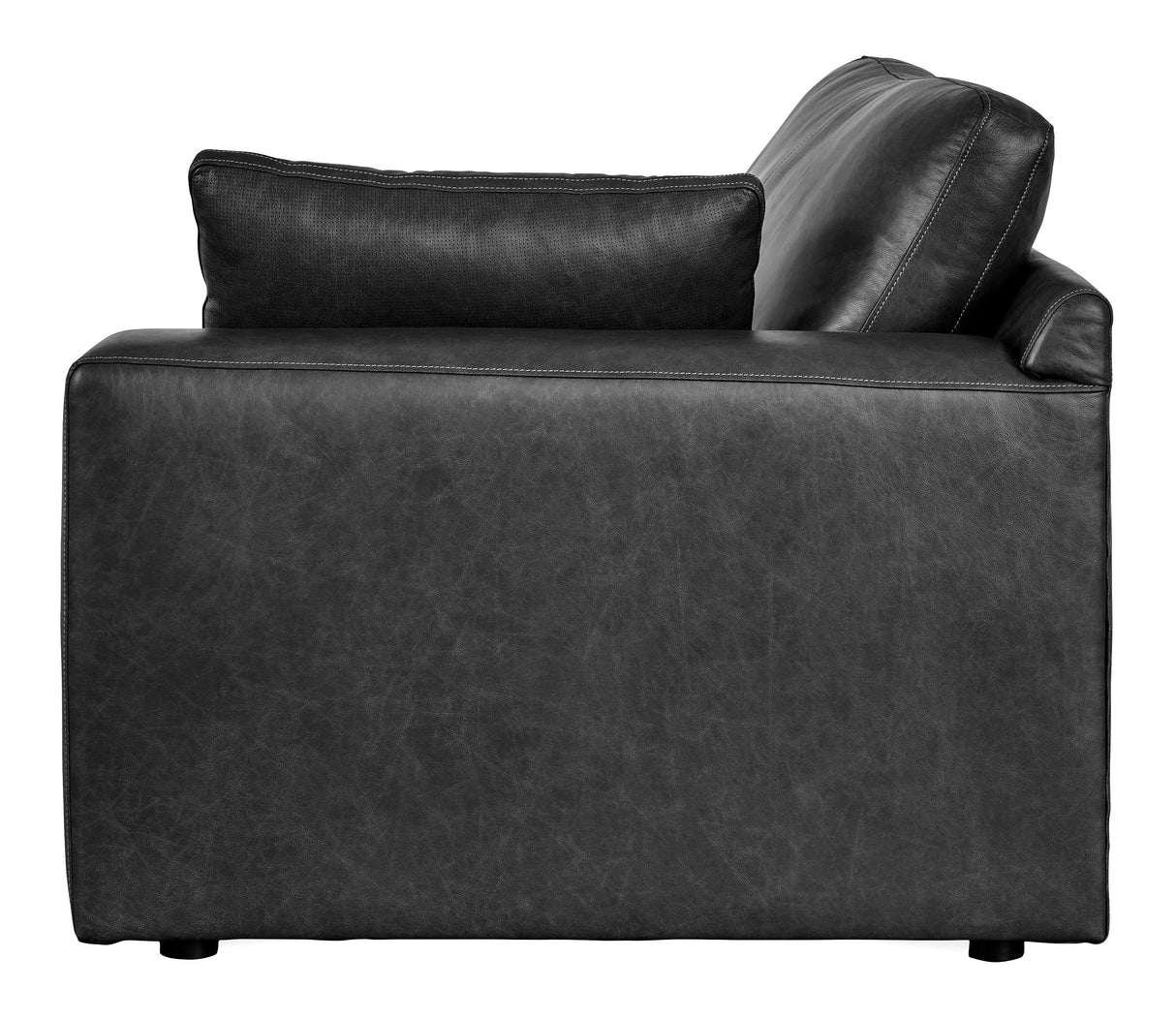 Emilia Black Leather 4-Piece Leather Modular Sectional Sofa by Ashley at Eve Furniture