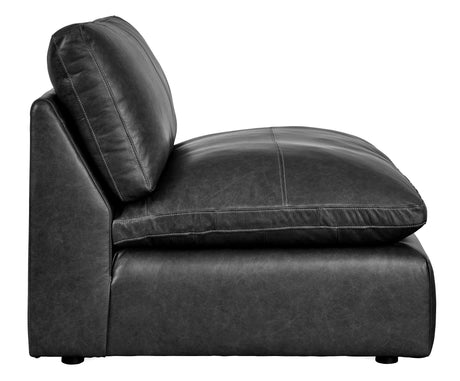 Emilia Black Leather Modular Sofa and Loveseat by Ashley at Eve Furniture
