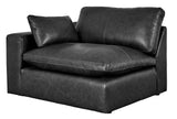 Emilia Black Leather Modular Sofa and Loveseat by Ashley at Eve Furniture
