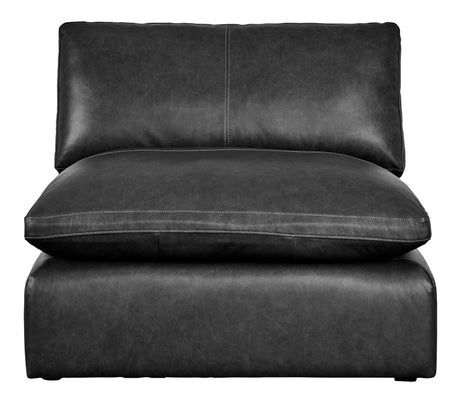 Emilia Black Leather Modular Sofa and Loveseat by Ashley at Eve Furniture