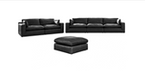 Emilia Black Leather Modular Sofa and Loveseat by Ashley at Eve Furniture