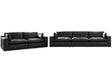 Emilia Black Leather Modular Sofa and Loveseat by Ashley at Eve Furniture