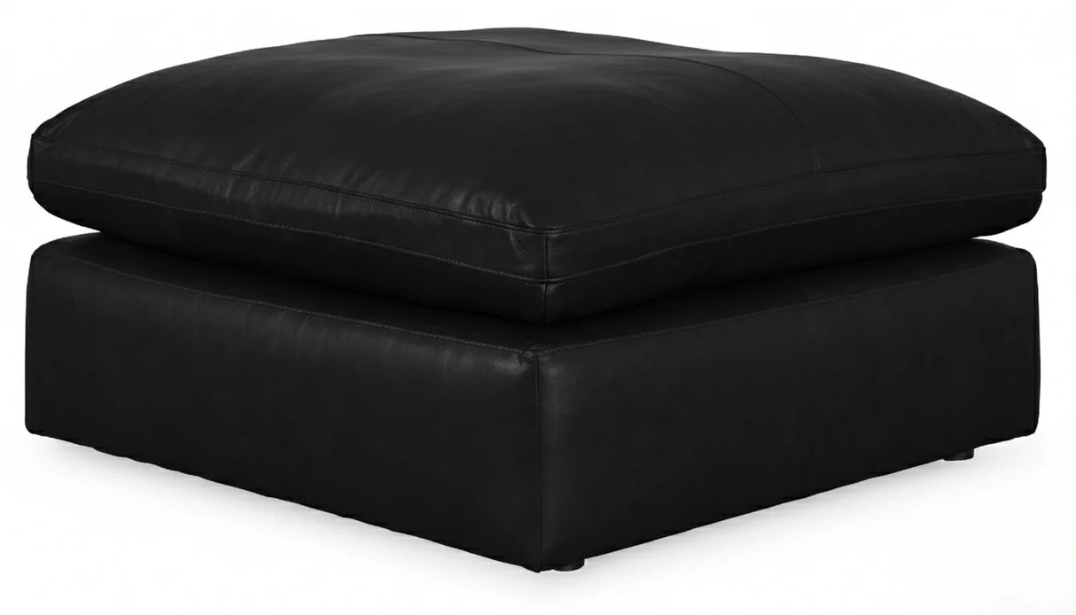 Emilia Black Oversized Accent Ottoman by Ashley at Eve Furniture