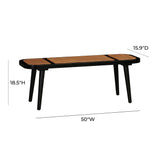 Emilia Cane Bench by TOV Furniture at Eve Furniture