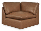 Emilia Caramel Leather 4-Piece Modular Sectional by Ashley at Eve Furniture