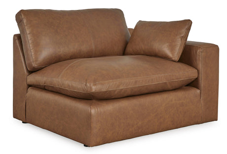 Emilia Caramel Leather 5-Piece Modular Sectional by Ashley at Eve Furniture