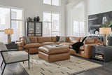 Emilia Caramel Leather 5-Piece Modular Sectional by Ashley at Eve Furniture