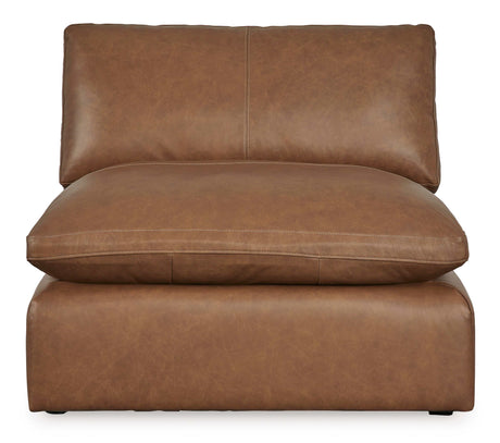 Emilia Caramel Leather Modular Sofa and Loveseat by Ashley at Eve Furniture