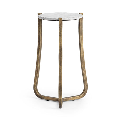 Emilia Snow Fall 11" Round End Table by Classic Home at Eve Furniture