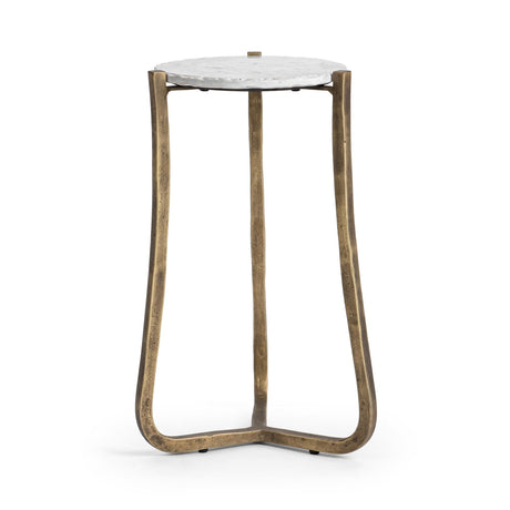 Emilia Snow Fall 11" Round End Table by Classic Home at Eve Furniture