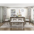 Emilia Light Brown 6-Piece Dining Set by Homelegance at Eve Furniture