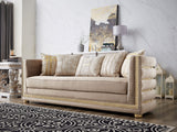 Emilio Beige Fabric Loveseat by Homey Design at Eve Furniture