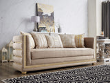 Emilio Beige Fabric Sofa by Homey Design at Eve Furniture