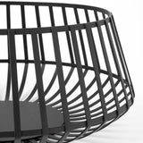 Emilio Set of 2 Black Metal Slated Bowls by Mercana at Eve Furniture