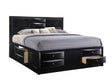 Emily Black King Storage Platform Bed by Crown Mark at Eve Furniture
