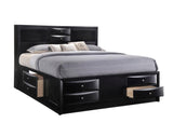 Emily Black King Storage Platform Bed by Crown Mark at Eve Furniture