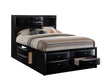 Emily Black Queen Storage Platform Bed by Crown Mark at Eve Furniture