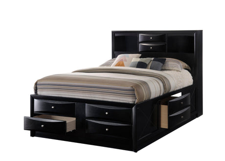 Emily Black Storage Platform Bedroom Set by Crown Mark at Eve Furniture