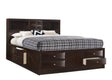 Emily Dark Cherry King Storage Platform Bed by Crown Mark at Eve Furniture