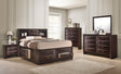 Emily Dark Cherry Storage Platform Bedroom Set by Crown Mark at Eve Furniture