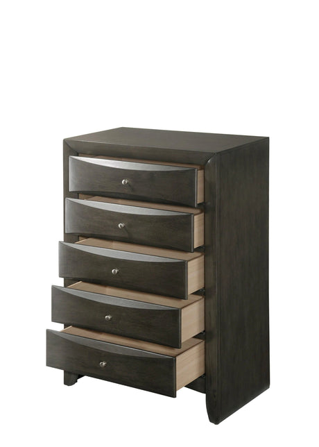 Emily Gray Chest by Crown Mark at Eve Furniture