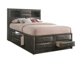 Emily Gray Queen Storage Platform Bed by Crown Mark at Eve Furniture