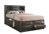 Emily Gray Queen Storage Platform Bed by Crown Mark at Eve Furniture