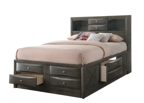 Emily Gray Storage Platform Bedroom Set by Crown Mark at Eve Furniture