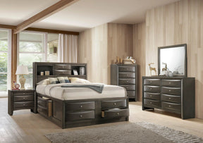 Emily Gray Storage Platform Bedroom Set by Crown Mark at Eve Furniture