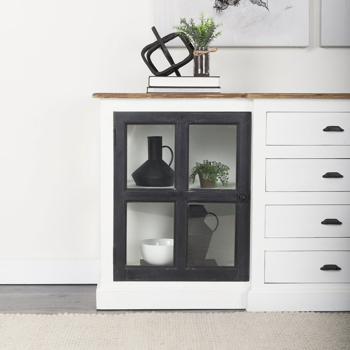 Emily I Black Metal Decorative Jug by Mercana at Eve Furniture