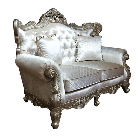 Emily Pearl White Living Room Set by Cosmos Furniture at Eve Furniture