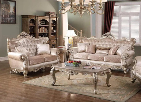 Emily Transitional Beige Wood Finish Living Room Set by Cosmos Furniture at Eve Furniture