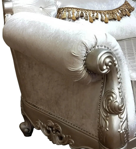 Emily Transitional Style Chair In Champagne Finish Wood by Cosmos Furniture at Eve Furniture