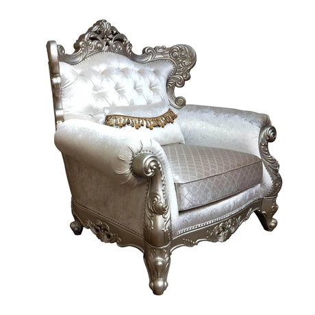 Emily Transitional Style Chair In Champagne Finish Wood by Cosmos Furniture at Eve Furniture